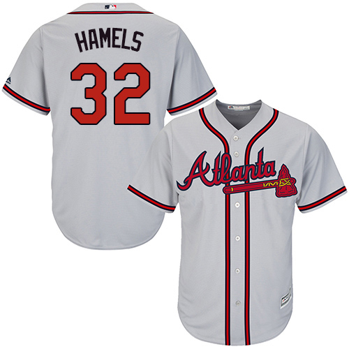 Braves #32 Cole Hamels Grey New Cool Base Stitched Youth MLB Jersey
